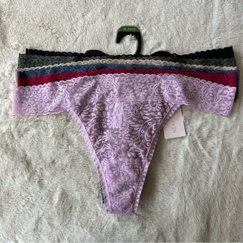 Nearly Nude 6-Pack Lace Thongs